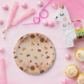 ソフトぼほ秋の文様 ペーパープレート (パーティー)