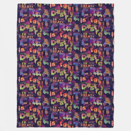 ソフトぼやけ毛布を破壊するCREATEは フリースブランケット (正面)