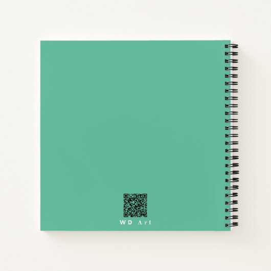 ソフトやる気を起こさせるグリーンとブルーの「ライフは良い」 ノートブック (裏面)