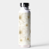 ソフトアイボリーフローラ抽象芸術 ウォーターボトル (左面)