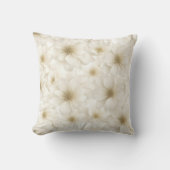 ソフトアイボリーフローラ抽象芸術 クッション (正面)