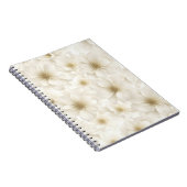ソフトアイボリーフローラ抽象芸術 ノートブック (右側)