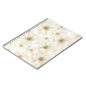 ソフトアイボリーフローラ抽象芸術 ノートブック (左側)