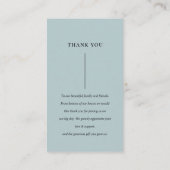 ソフトアイボリーホワイトアクアフローラ結婚ズサンキュー 名刺 (裏面)