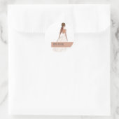 ソフトアイボリーホワイトラスト結婚ズガウンブライダルブティック ラウンドシール (バッグ)