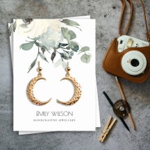 ソフトアイボリー白フローラ束イヤリングディスプレイ