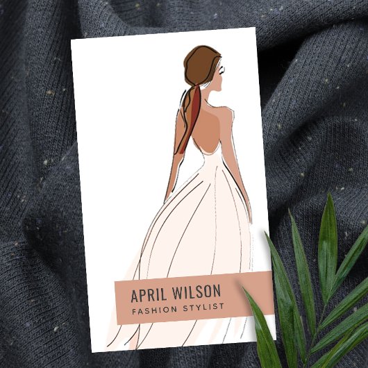 ソフトアイボリー白結婚錆ガウンブライダルドレス 名刺