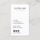 ソフトアエレガントクアブルーグリーンメタリックブラックストリップ 名刺 (裏面)