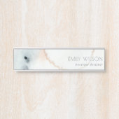 ソフトアクアエレガントブルー金ゴールドウォーターカラービーチイ サインプレート (正面)