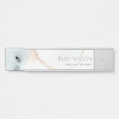 ソフトアクアエレガントブルー金ゴールドウォーターカラービーチイ サインプレート (正面)