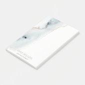 ソフトアクアエレガントブルー金ゴールドウォーターカラービーチイ ポストイット (アングル)