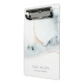 ソフトアクアエレガントブルー金ゴールドウォーターカラービーチイ ミニクリップボード (アングル2)