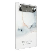 ソフトアクアエレガントブルー金ゴールドウォーターカラービーチイ ミニクリップボード (アングル)