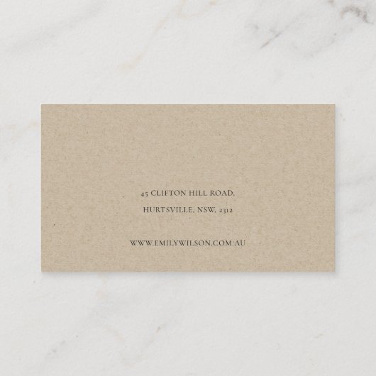 ソフトアクアエレガントブルー金ゴールドウォーターカラービーチイ 名刺 (裏面)