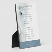 ソフトアクアエレガントブルー金ゴールドビーチサービス価格 フォトプラーク (側面)