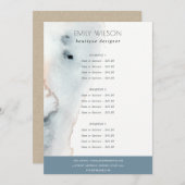 ソフトアクアエレガントブルー金ゴールドビーチサービス価格 メニュー (正面/裏面)