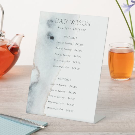 ソフトアクアエレガントブルー金ゴールドビーチサービス価格 台座サイン (インサイチュ)