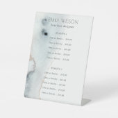 ソフトアクアエレガントブルー金ゴールドビーチサービス価格 台座サイン (正面)