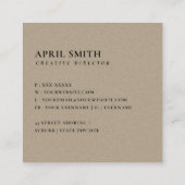 ソフトアクアスカイブルーモダン素朴抽象芸術芸術的 スクエア名刺 (裏面)