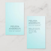 ソフトアクアブルーミニマリモダンストプロフェッショナル 名刺 (正面/裏面)