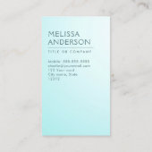 ソフトアクアブルーミニマリモダンストプロフェッショナル 名刺 (裏面)