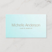 ソフトアクアブルーモダンサテミニマルン勾配 名刺 (正面)