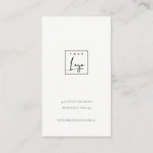 ソフトアクアブルー金ゴールド抽象芸術イヤリングディスプレイロゴ 名刺 (裏面)