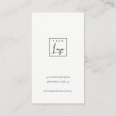 ソフトアクアブルー金ゴールド抽象芸術イヤリング表示ロゴ 名刺 (裏面)