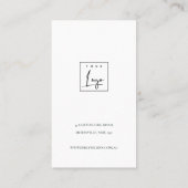 ソフトアクアブルー金ゴールド抽象芸術ネックレス表示ロゴ 名刺 (裏面)