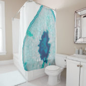 ソフトアクアマリンブルー海アゲート#1 #gem #decor  シャワーカーテン (インサイチュ)