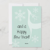 ソフトアクアメリークリスマスフォトホリデーカード シーズンカード (裏面)