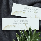 ソフトアクア金ゴールド抽象芸術スタッドイヤリングディスプレイロゴ スキニー名刺