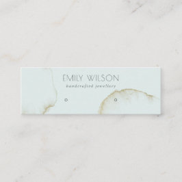 ソフトアクア金ゴールド抽象芸術スタッドイヤリング表示ロゴ スキニー名刺