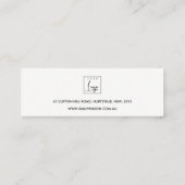 ソフトアクア金ゴールド抽象芸術スタッドイヤリング表示ロゴ スキニー名刺 (裏面)