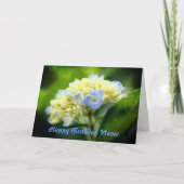 ソフトアジサイ花パーソナライズされた誕生日 カード (正面)