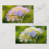 ソフトアジサイ（紫）花名刺 名刺 (正面/裏面)