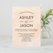 ソフトアプリコット水カラー結婚式招待状 招待状 (スタンド正面)