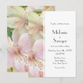 ソフトアルストロメリアの絵画 招待状 (正面/裏面)