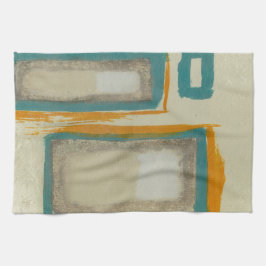 ソフトアンドロはっきりしたトコインスパイア抽象芸術 キッチンタオル