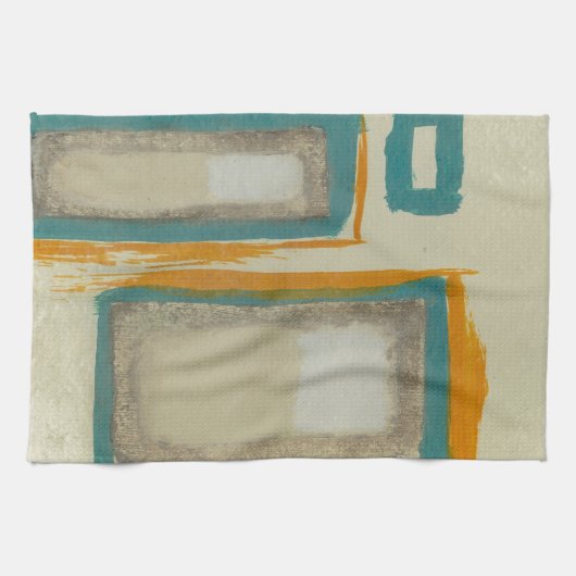 ソフトアンドロはっきりしたトコインスパイア抽象芸術 キッチンタオル (横)