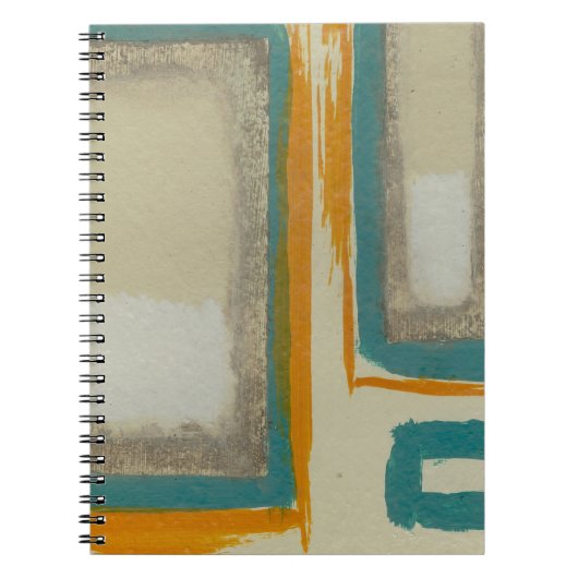 ソフトアンドロはっきりしたトコインスパイア抽象芸術 ノートブック (正面)