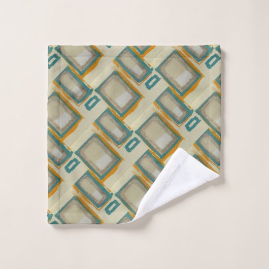 ソフトアンドロはっきりしたトコインスパイア抽象芸術 バスタオルセット (ウォッシュタオル)