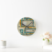 ソフトアンドロはっきりしたトコインスパイア抽象芸術 ラウンド壁時計 (ホーム)