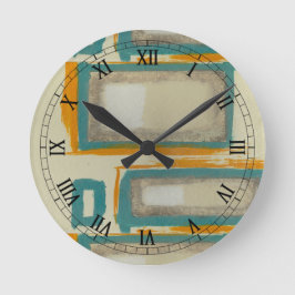 ソフトアンドロはっきりしたトコインスパイア抽象芸術 ラウンド壁時計