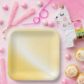 ソフトアンバー プリント ペーパープレート (パーティー)