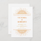 ソフトアートデコ結婚式招待状 招待状 (正面/裏面)