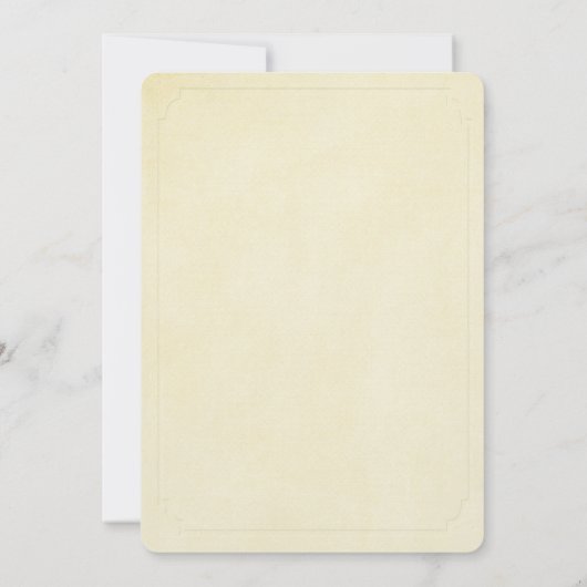 ソフトイエローの結婚発願のフローラ 招待状 (裏面)