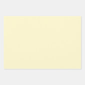 ソフトイエローカラー無地のパステルカラー ラッピングペーパーシート (正面3)