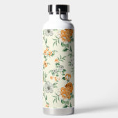 ソフトイエローガーデンフローラルパターン ウォーターボトル (左面)