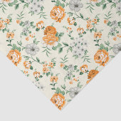 ソフトイエローガーデンフローラルパターン 薄葉紙 (詳細)